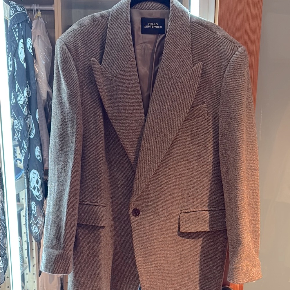 PIXIE MARKET 100% Wool brown oversized blazer